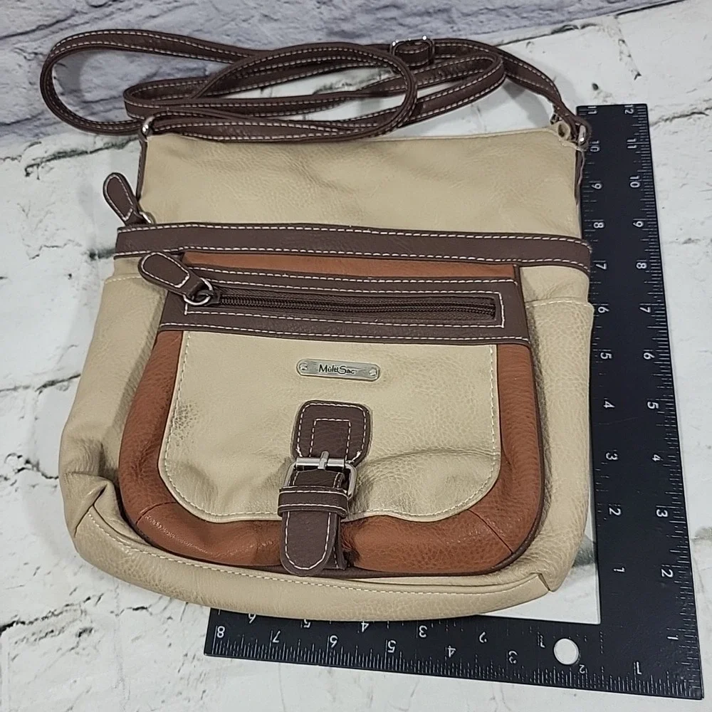 Multi Sac Crossbody Vegan Leather Bag Purse Biege Tan Western Sachel -‎ Spots